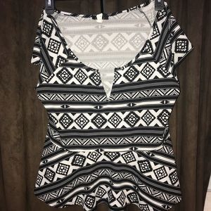 Aztec peplum top